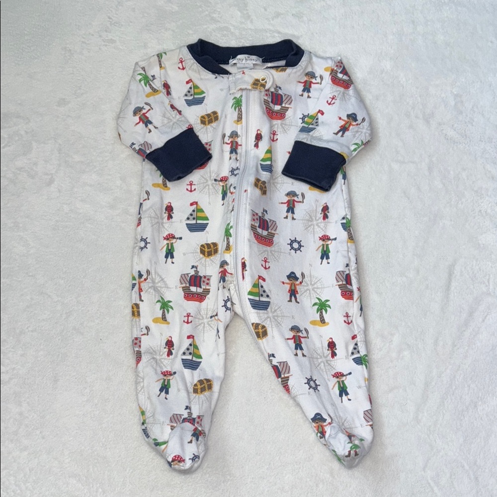 kissy kissy One Piece zipper footie/ sleeper baby boy zip up pyjamas